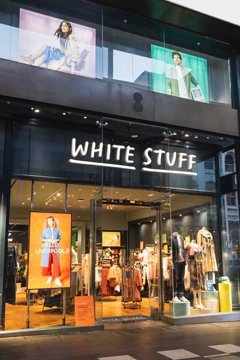 White Stuff — signage designed, manufactured and installed by Ellis Signs